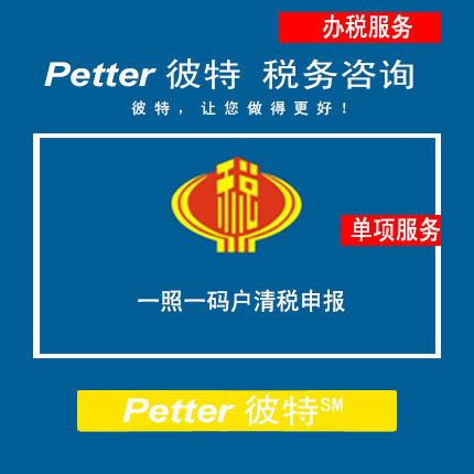 Petter彼特TAX181一照一码户清税申报